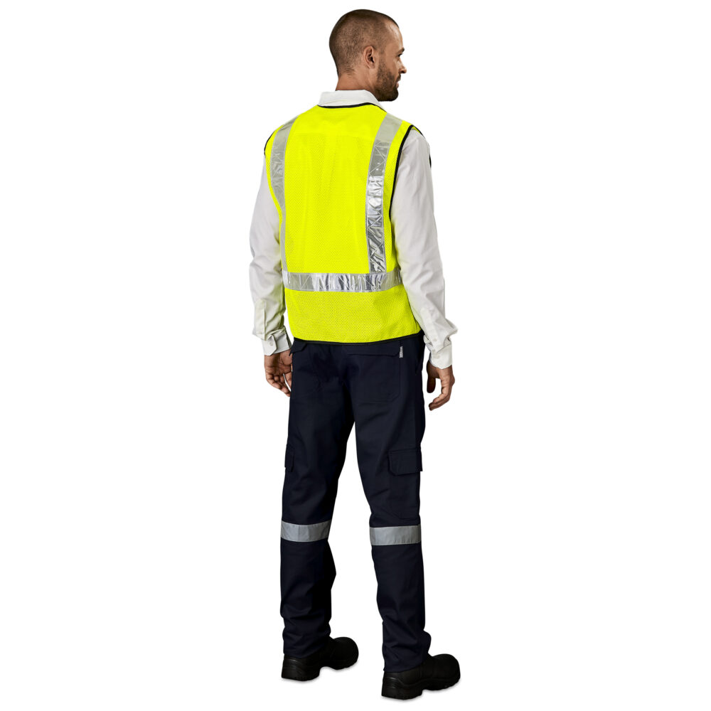 ALT-1202-Y_MOBK14_default Airport Hi-Viz Reflective Full Zip Vest ALT-1202-Y_default