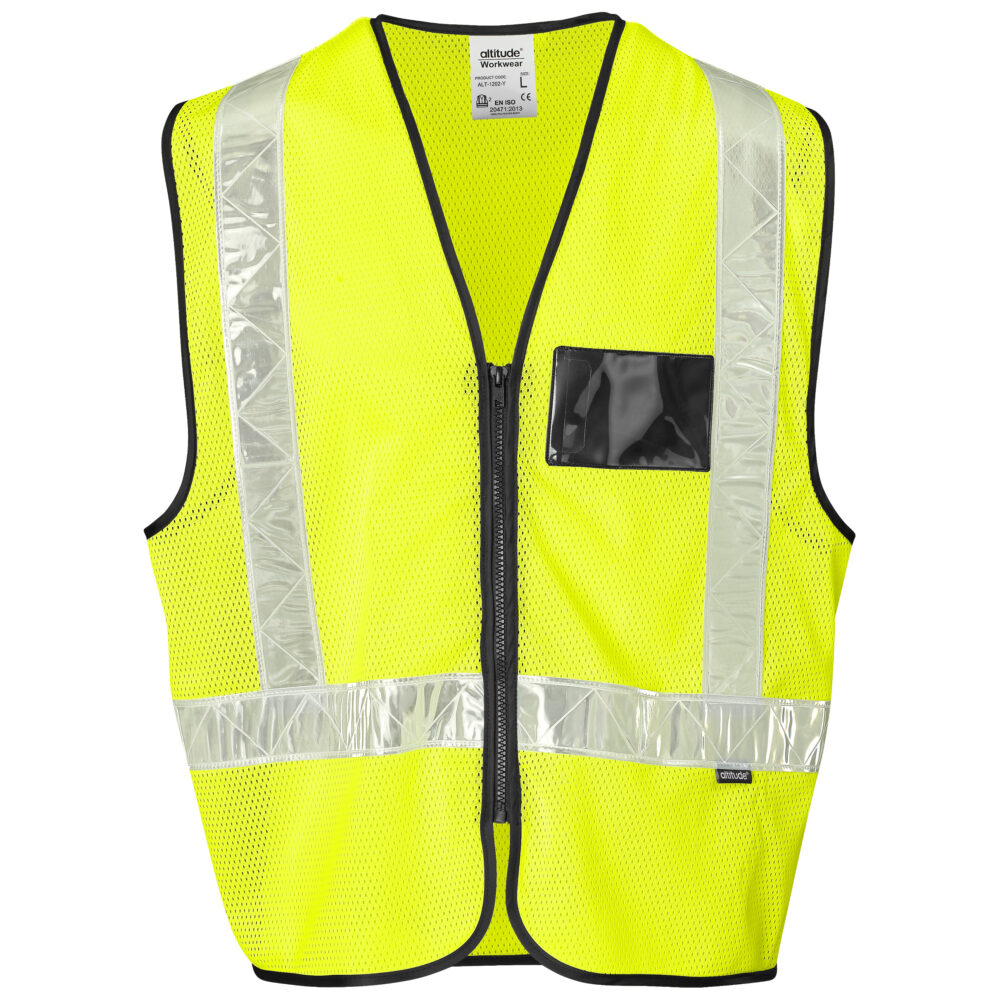 Airport Hi-Viz Reflective Full Zip Vest ALT-1202-Y_default Airport Hi-Viz Reflective Full Zip Vest ALT-1202-Y_default