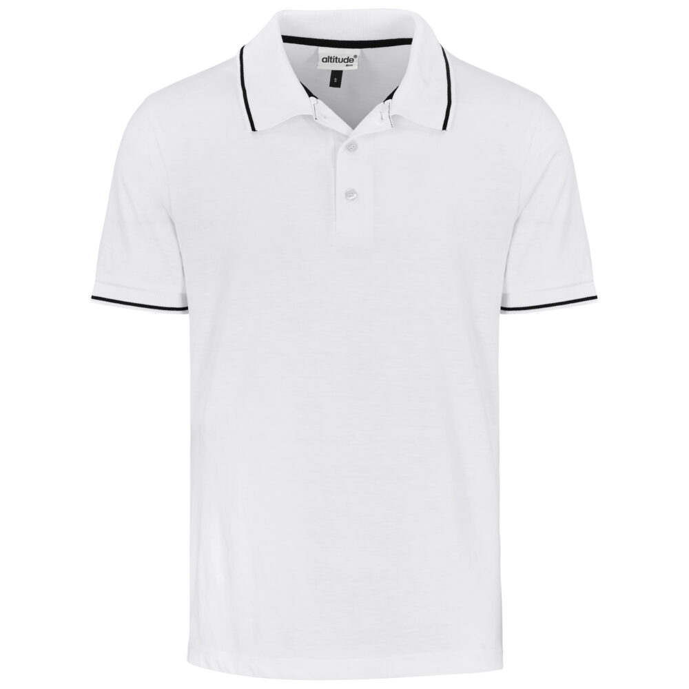 Mens Reward Golf Shirt in white by brandxellence GS-AL-273-A-W_default