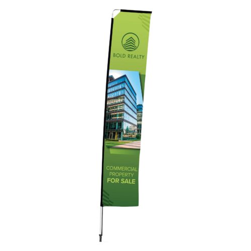 Legend 4m Sublimated Telescopic Double-Sided Flying Banner - Example by BrandXellence