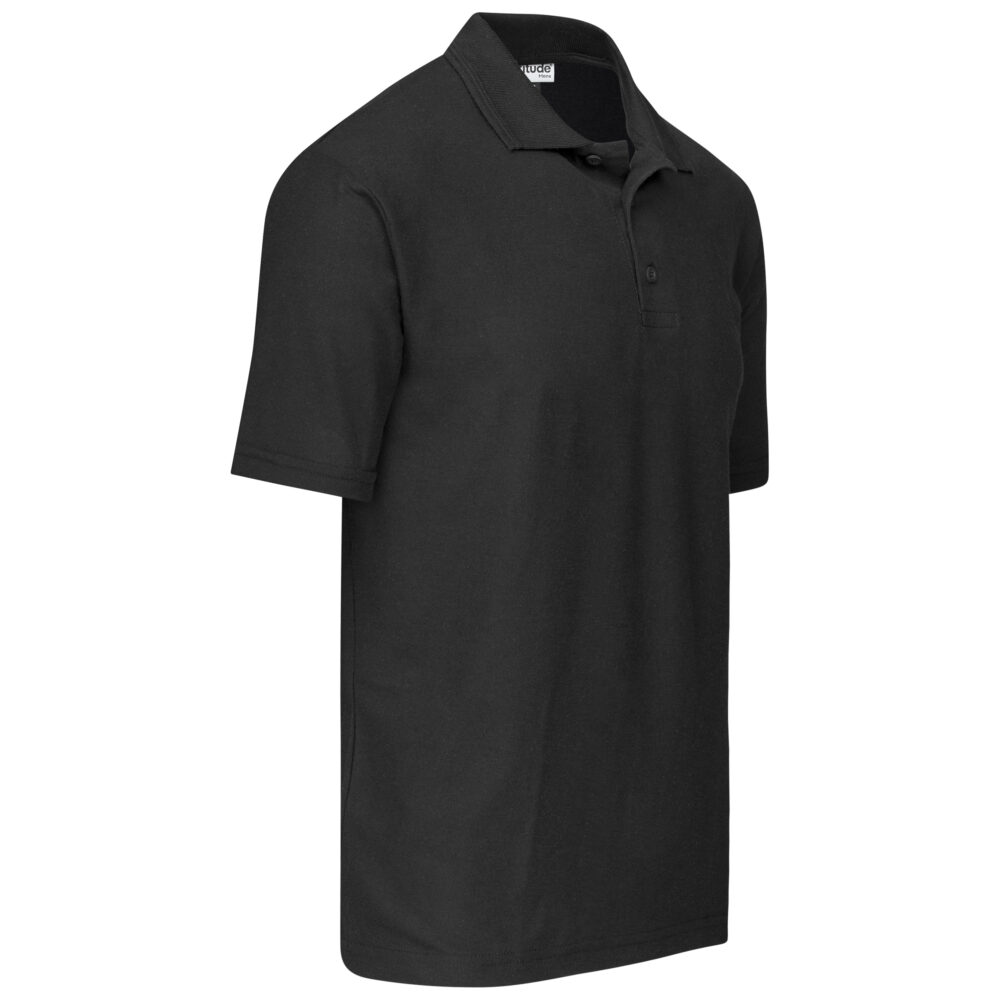 Mens Basic Pique Golf Shirt ALT-BBM-BL-GHBK_default black by brandxellence