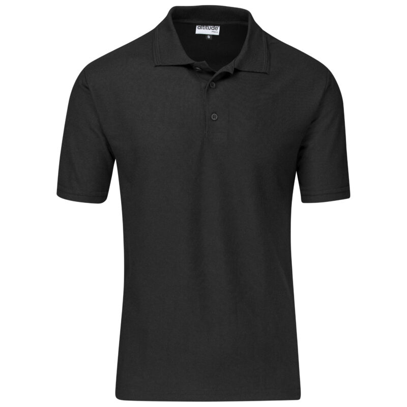 Mens Basic Pique Golf Shirt ALT-BBM-BL_default in black by brandxellence