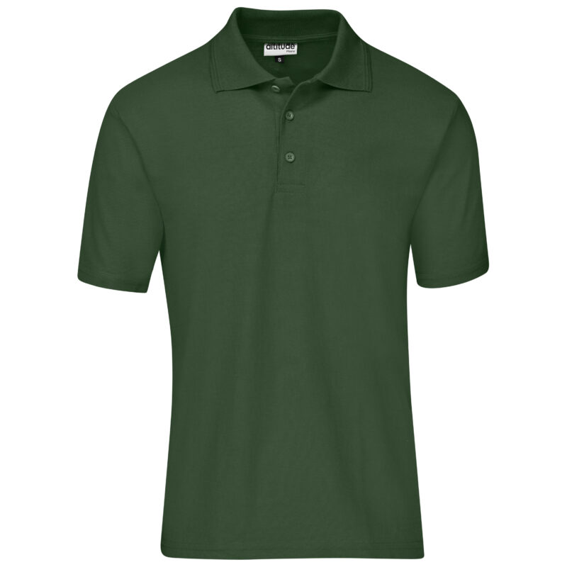 Mens Basic Pique Golf Shirt dark green colour ALT-BBM-DG1_default