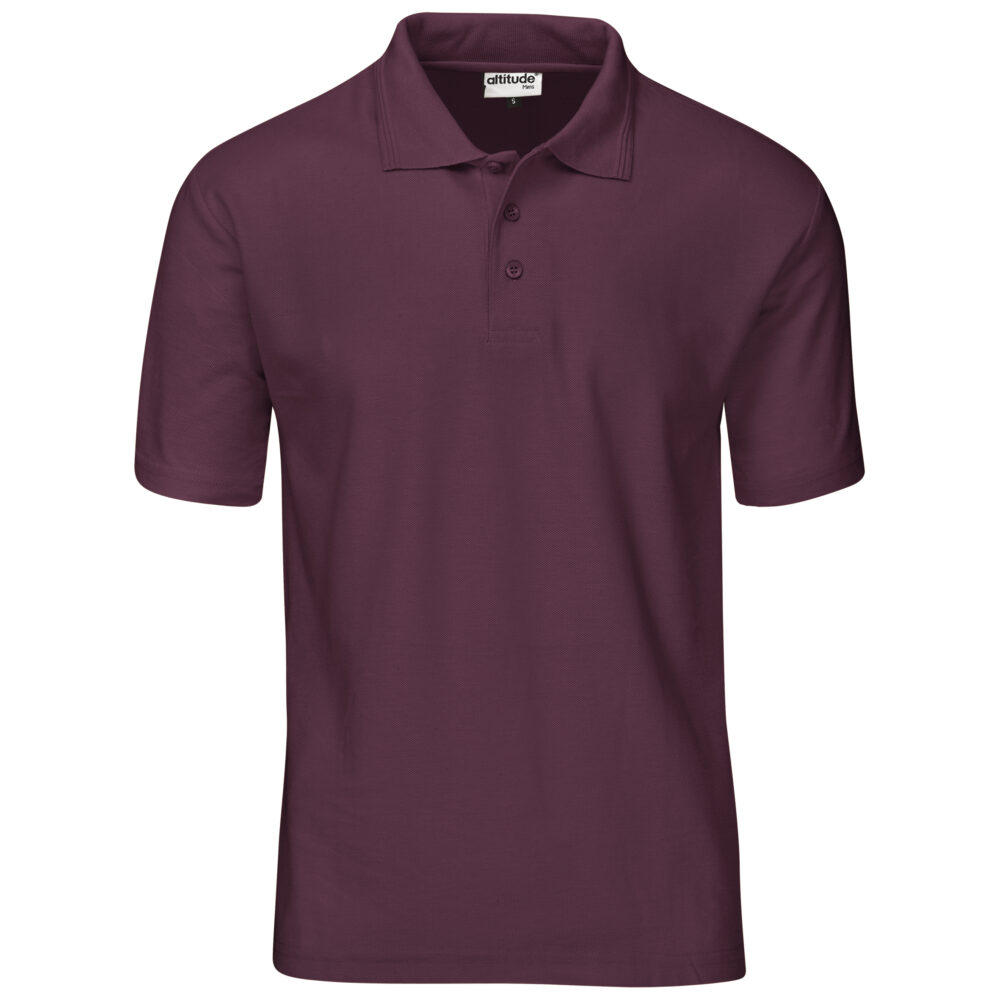 Mens Basic Pique Golf Shirt ALT-BBM-DR_default in dark red by brandxellence