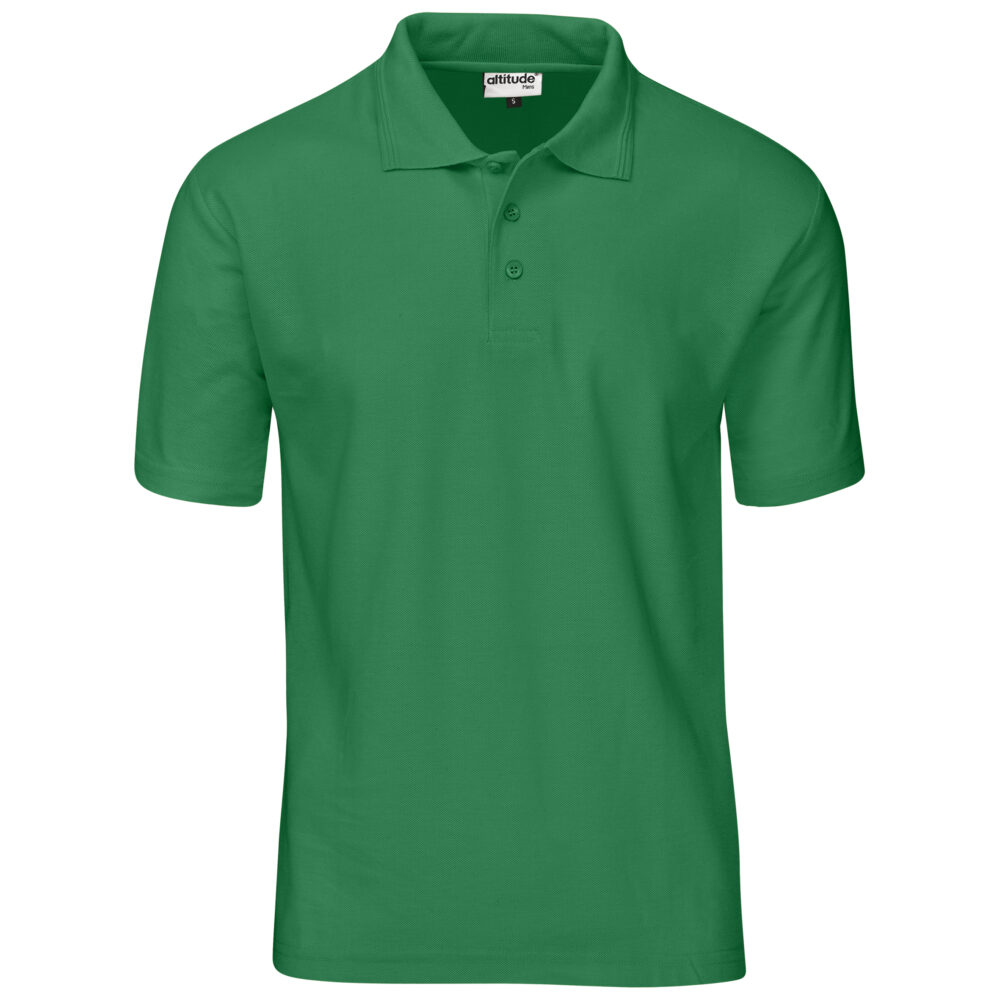 Mens Basic Pique Golf Shirt ALT-BBM-DG1-GHSI_default in green by brandxellence