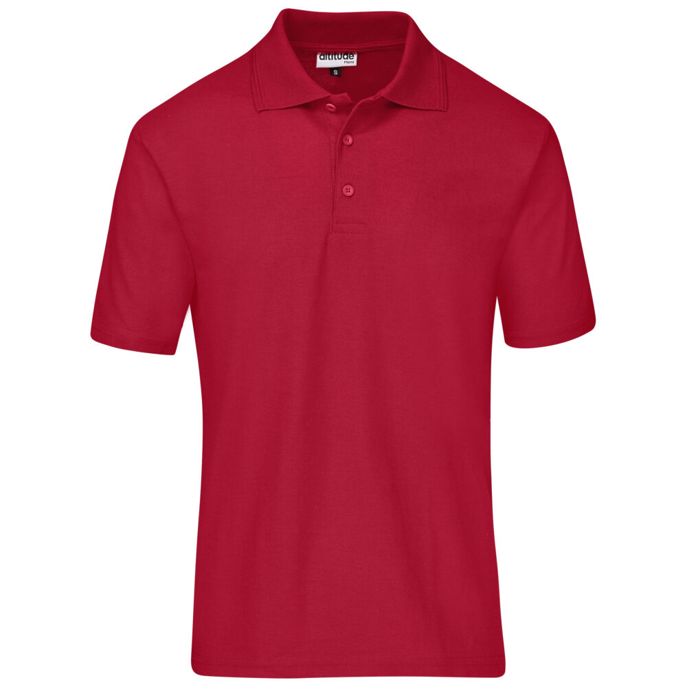 Mens Basic Pique Golf Shirt ALT-BBM-R_default in red by brandxellence