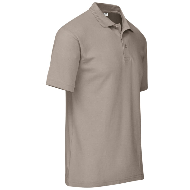Mens Basic Pique Golf Shirt ALT-BBM-ST-GHSI_default in stone colour by brandxellence