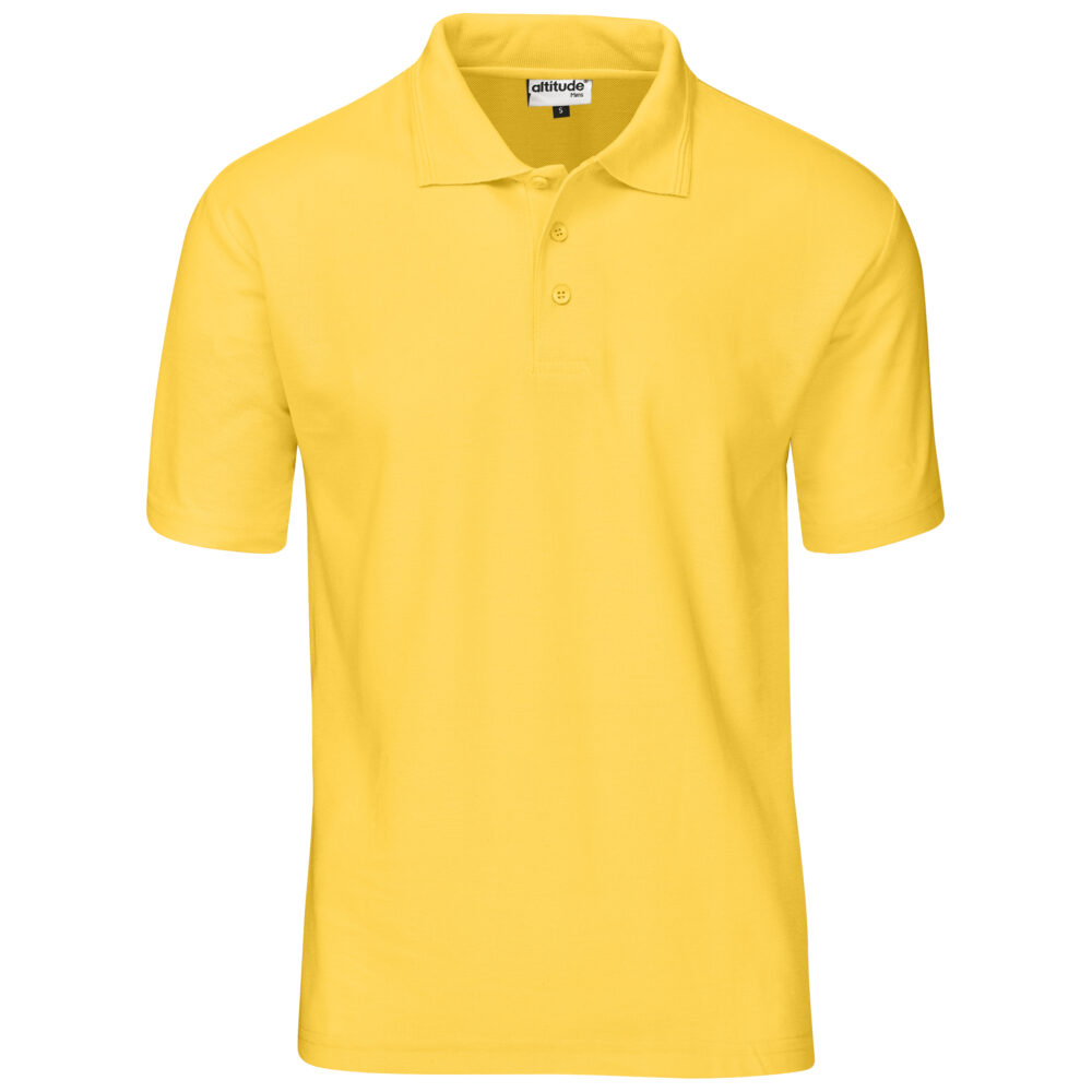 Mens Basic Pique Golf Shirt ALT-BBM-Y_default in yellow by brandxellence