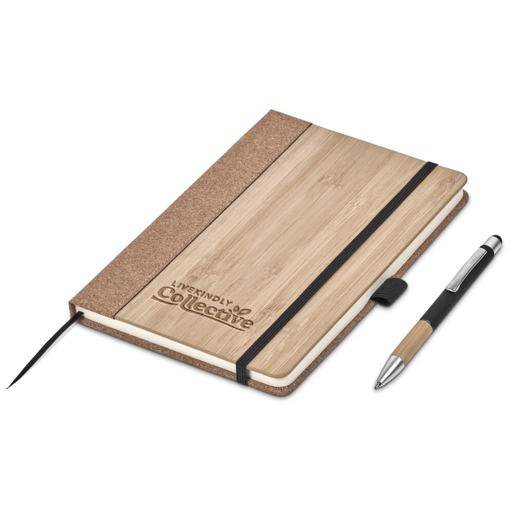 Okiyo Eri Bamboo & Cork Notebook & Pen Se NF-OK-163-B-06_default by brandxellence