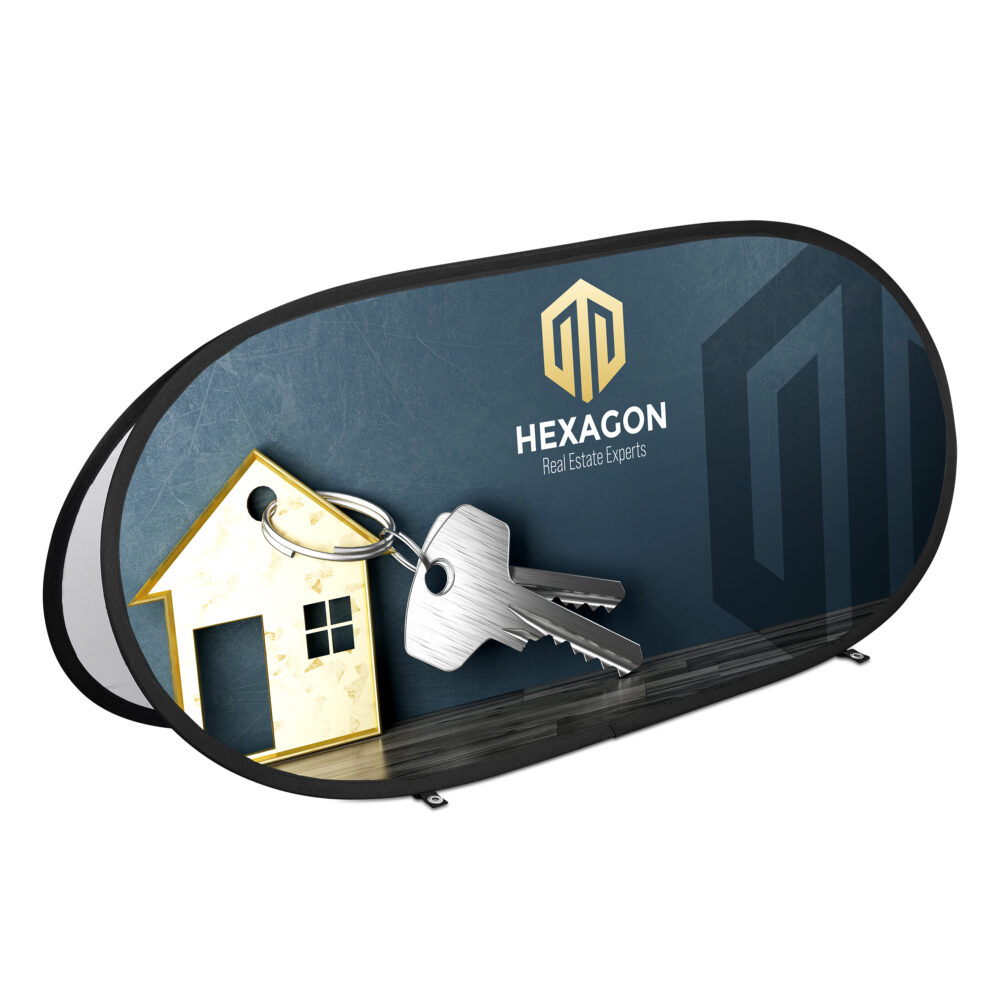 Sublimated Pop-Up 1.6m x 0.72m by BrandXellence VI-AM-210-D Sublimated Pop-Up 1.6m x 0.72m by BrandXellence VI-AM-210-D