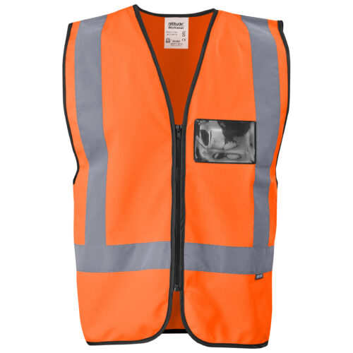 Direction En4 Hi-Viz Reflective Full Zip Vest orange ALT-1201-O_default