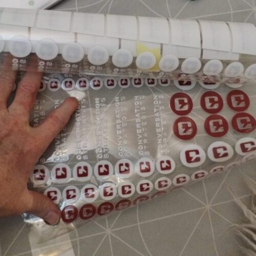 Image shows Vinyl Stickers printed and ready for installation by BrandXellence in Johannesburg
