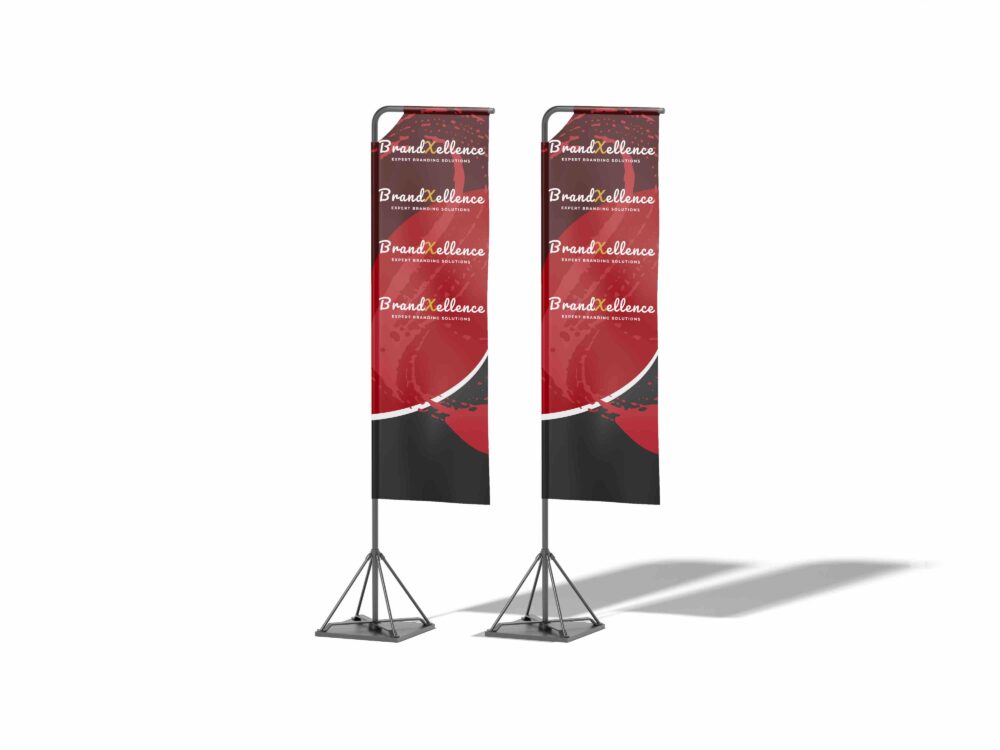 telescopic banner set of 2 single sided Rectangular Flag Banner Telescopic banner Mockup example - brandxellence branding company johannesburg telescopic banner set of 2 single sided Rectangular Flag Banner Telescopic banner Mockup example - brandxellence branding company johannesburg